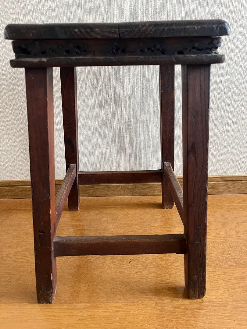 木製スツール　角椅子　チェア　椅子　花台　踏み台