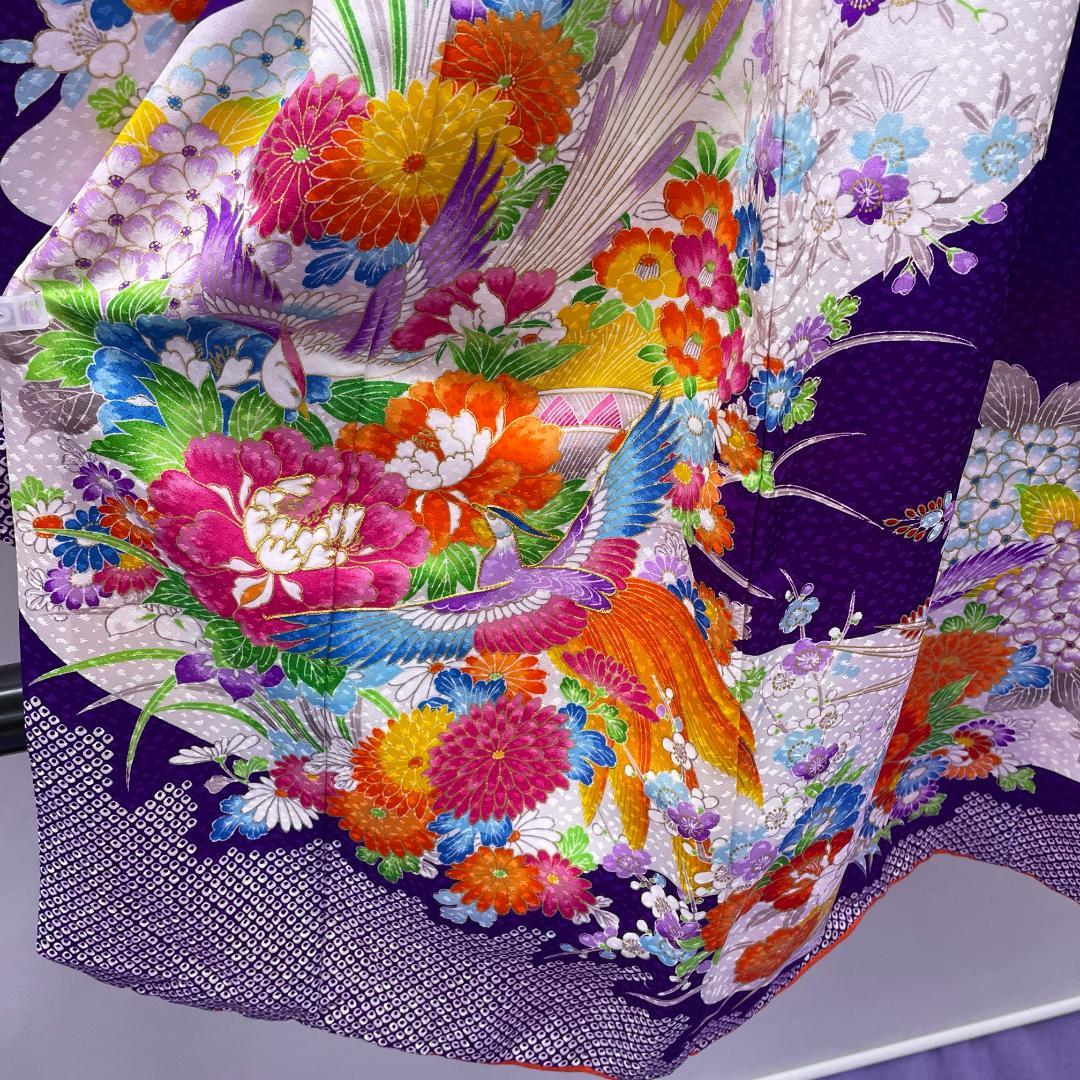 ★4175★ 子供着物 七五三 女の子 四つ身 襦袢付き