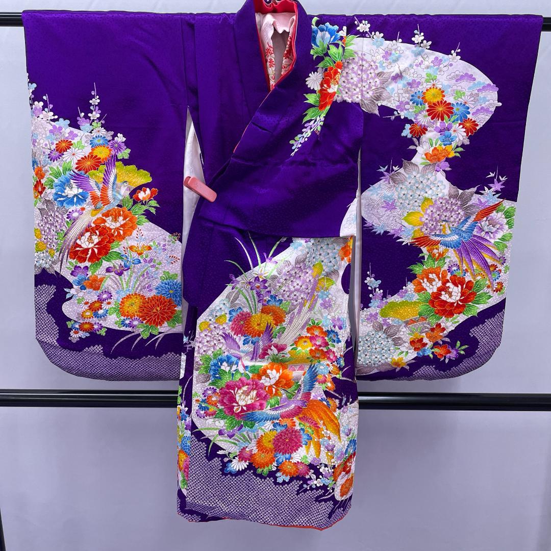 ★4175★ 子供着物 七五三 女の子 四つ身 襦袢付き