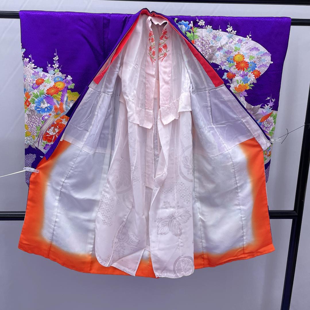 ★4175★ 子供着物 七五三 女の子 四つ身 襦袢付き