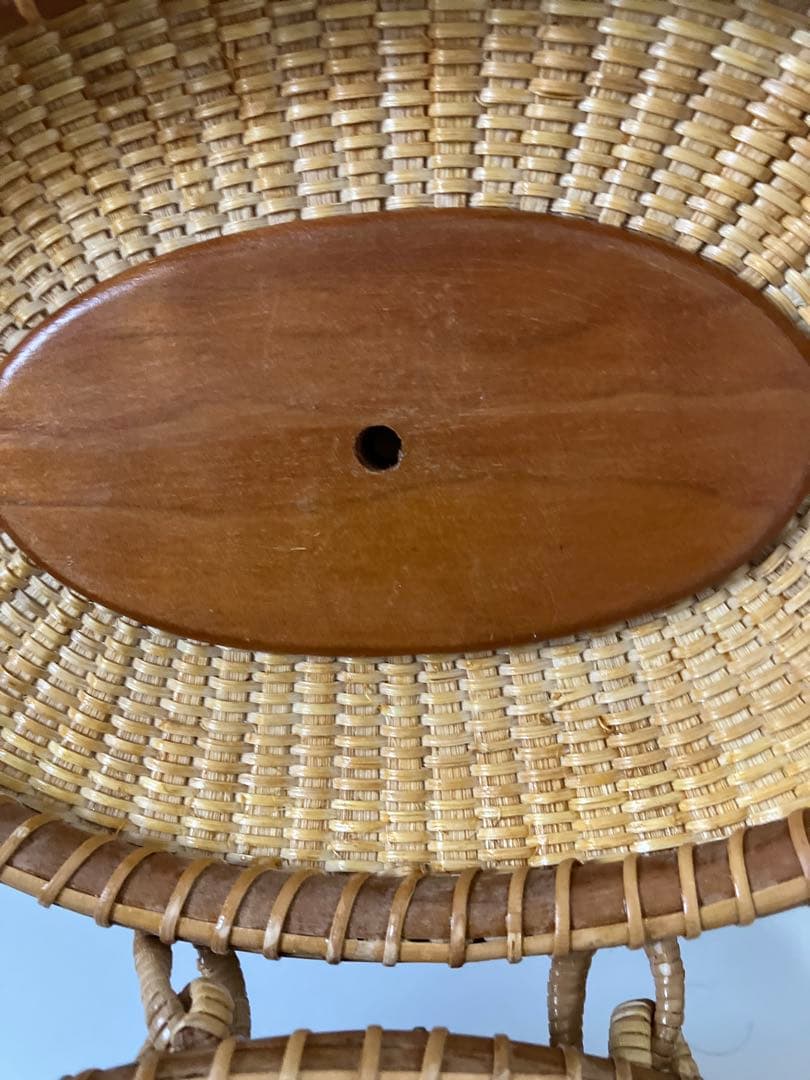 ナンタケットバスケット7oval蓋付　中古品