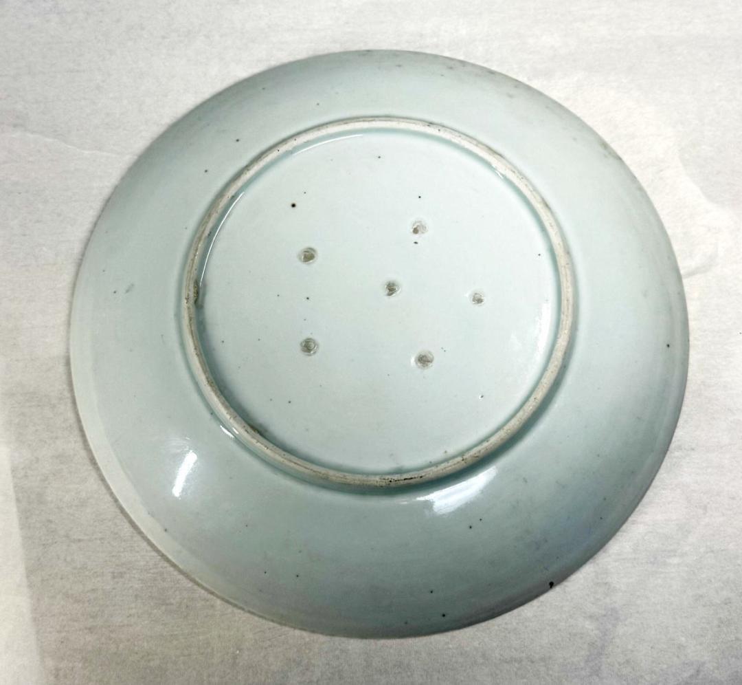 時代物 古伊万里 古染付氷紋鷺図大皿 古美術 ウブ品 入手困難 WWTT172