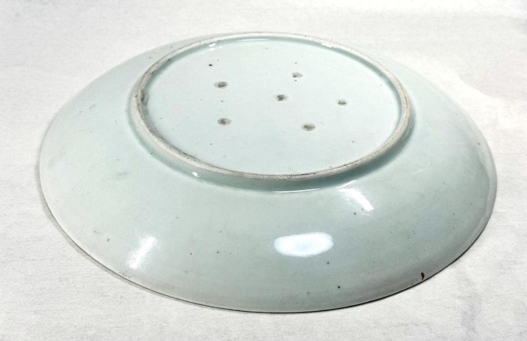 時代物 古伊万里 古染付氷紋鷺図大皿 古美術 ウブ品 入手困難 WWTT172