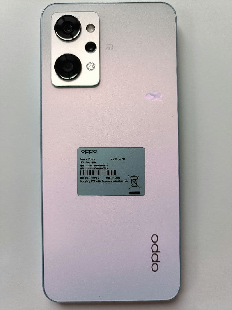 動作確認済 OPPO Reno7 A simフリー Yモバイル版 中古品