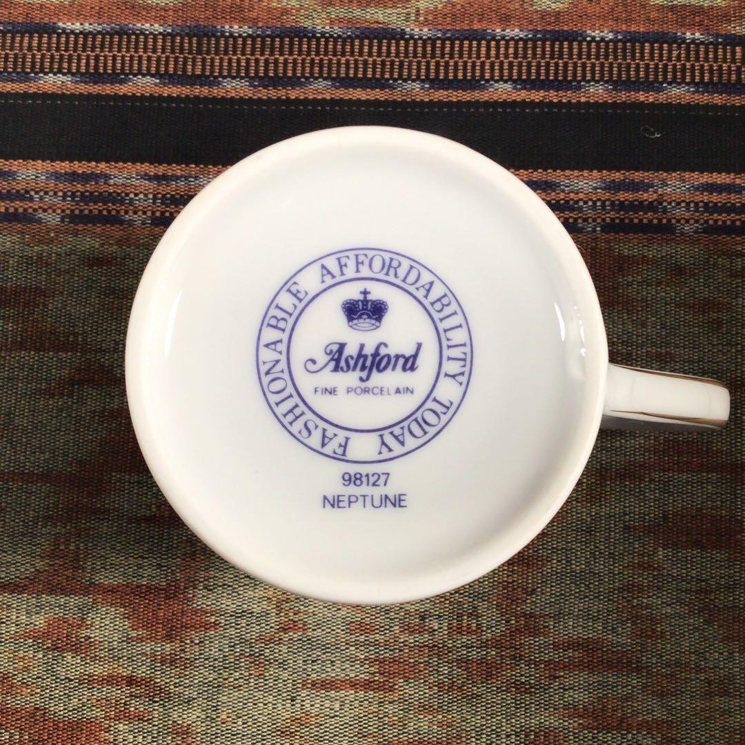 Ashford 『NEPTUNE』　カップ&ソーサー　大きい　中皿　ペア