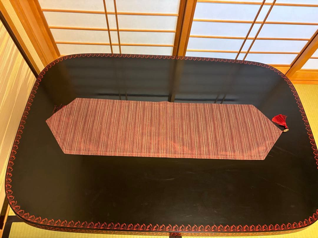 モリシゲ座敷机漆塗りの高級座卓座敷机アンティークテーブル昭和レトロ