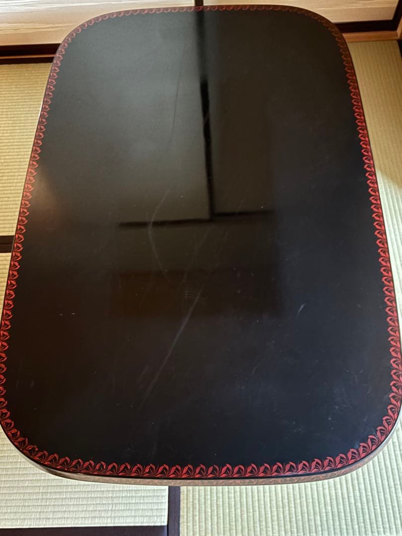 モリシゲ座敷机漆塗りの高級座卓座敷机アンティークテーブル昭和レトロ