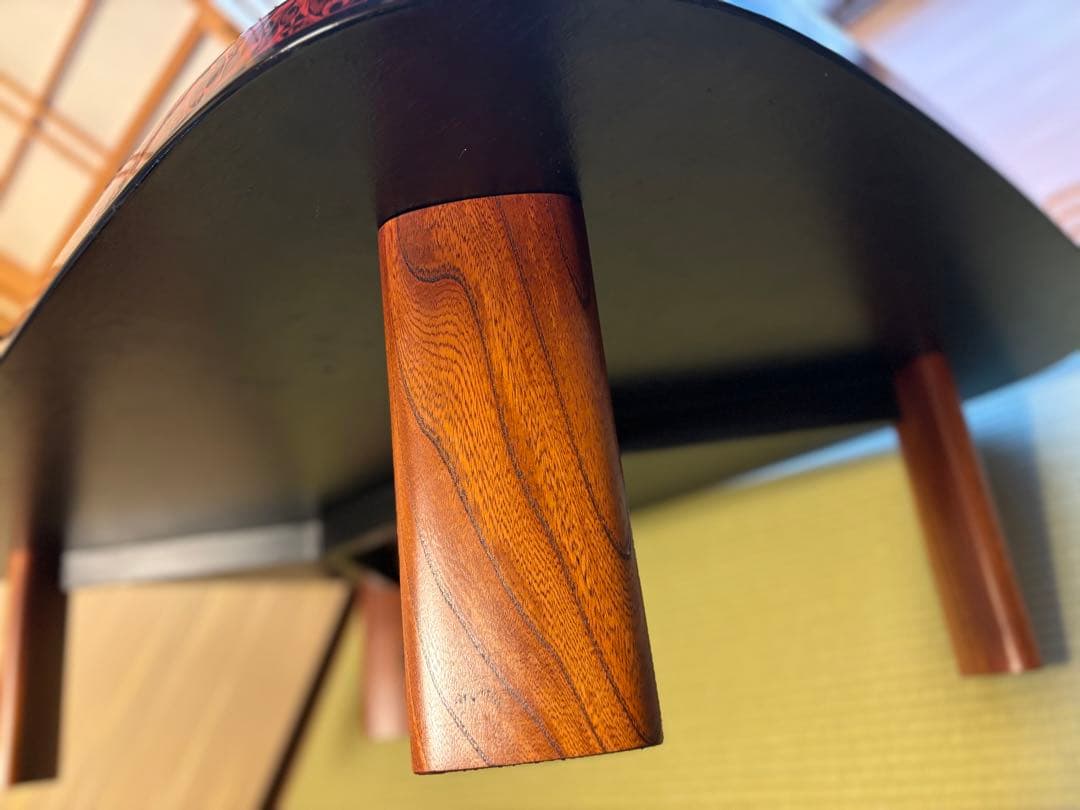 モリシゲ座敷机漆塗りの高級座卓座敷机アンティークテーブル昭和レトロ