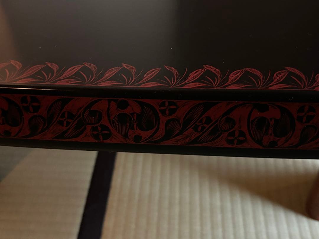 モリシゲ座敷机漆塗りの高級座卓座敷机アンティークテーブル昭和レトロ