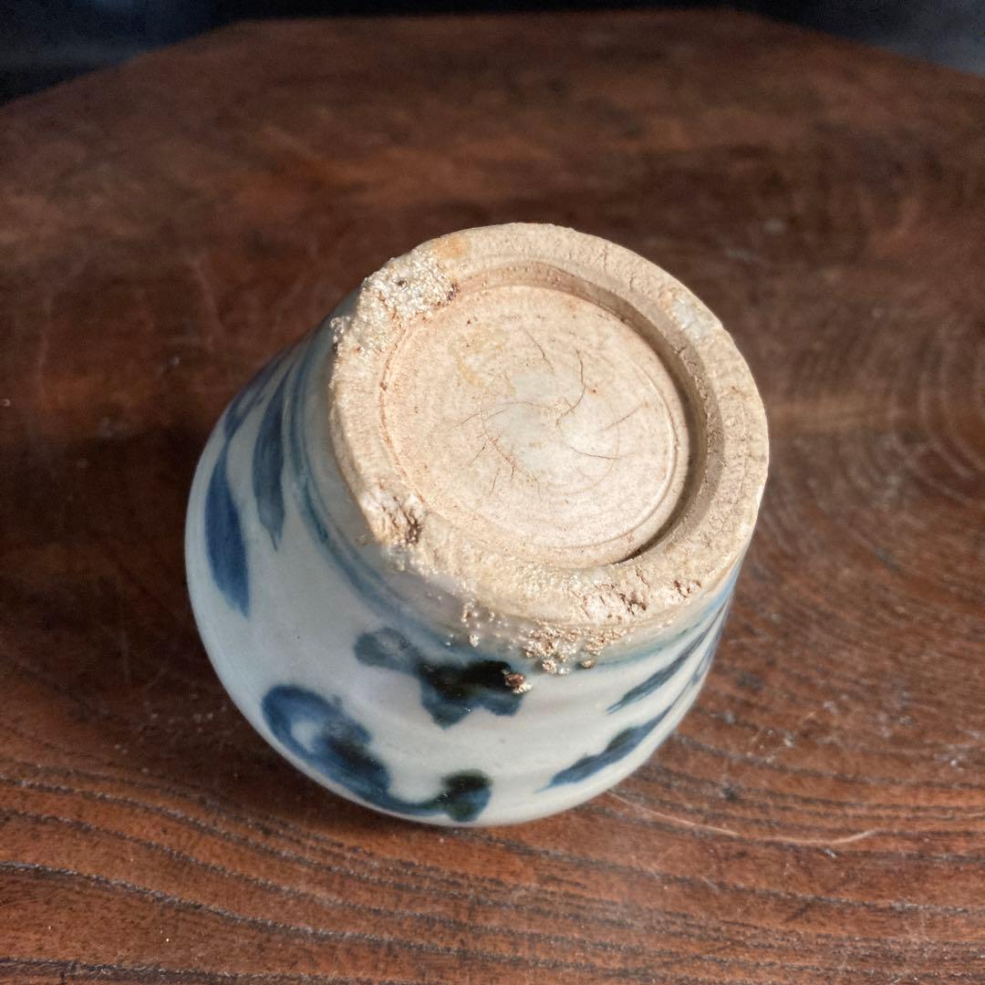 蒐集処分セール❗️【ギャラリー三益】古美術　元〜明初染付　芙蓉紋共蓋小壺