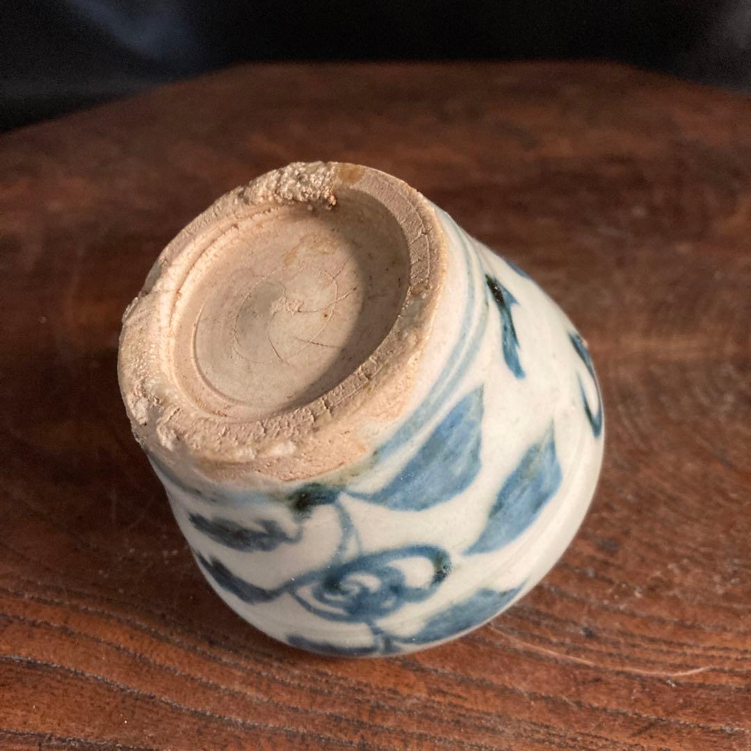 蒐集処分セール❗️【ギャラリー三益】古美術　元〜明初染付　芙蓉紋共蓋小壺