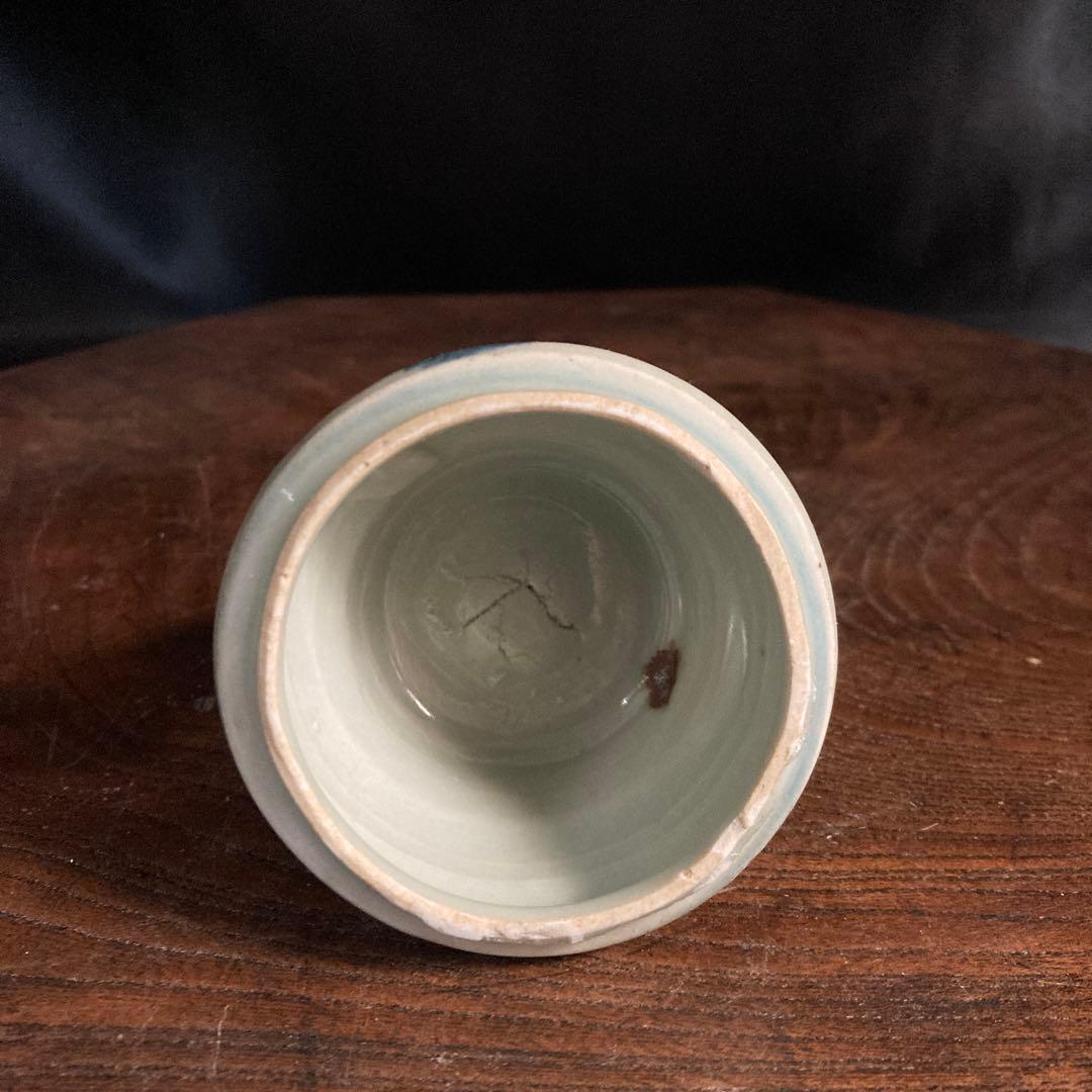 蒐集処分セール❗️【ギャラリー三益】古美術　元〜明初染付　芙蓉紋共蓋小壺