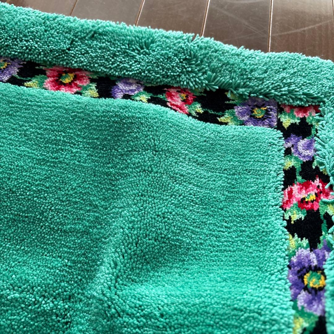 FEILER アネモネ　バスマット　フェイラー　花柄　緑　グリーン系　玄関マット