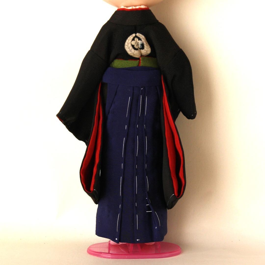 《ブライス・リカちゃん紋付着物と袴のセット+作り帯》ブライス着物/卒業式