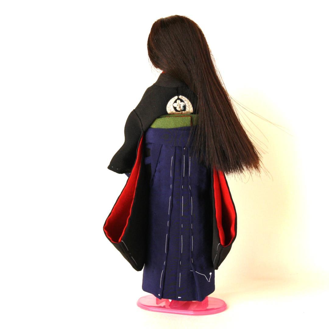 《ブライス・リカちゃん紋付着物と袴のセット+作り帯》ブライス着物/卒業式