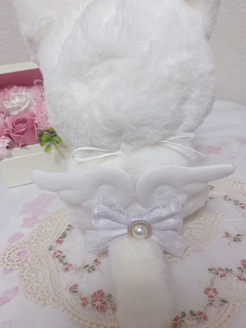 ぬい服　きぐるみ　ともぬい　新衣装　猫耳　ホワイト