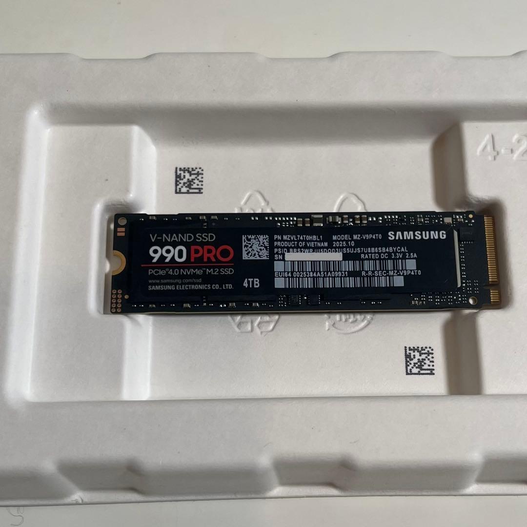 内蔵型SSD SAMSUNG 990 PRO 4TB M.2 SSD NVMe PCIe 4