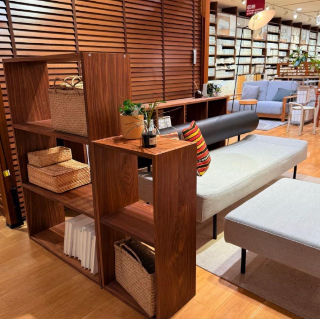 ⭐️美品⭐️無印良品⭐️スタッキングシェルフ⭐️ワイド ３段⭐️ウォールナット材