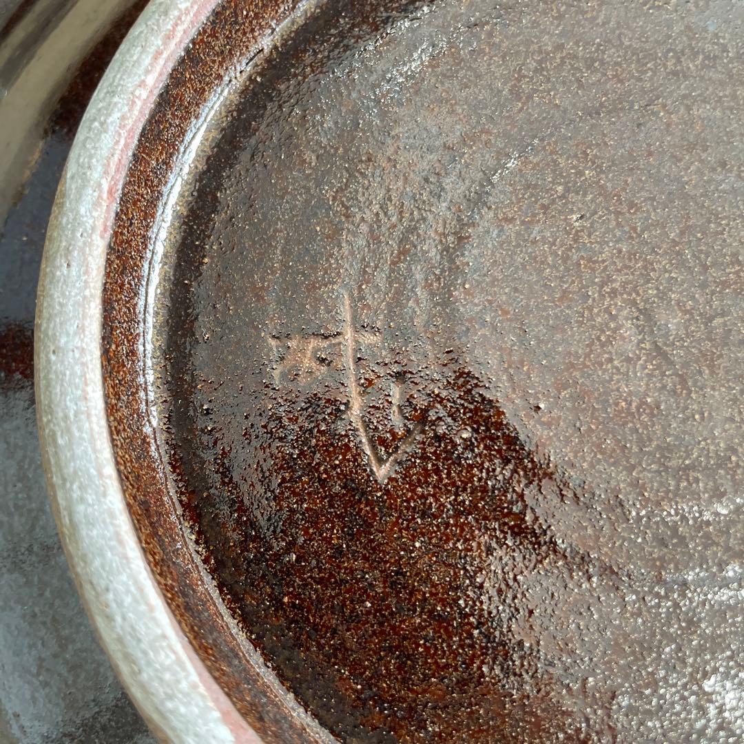 やちむん　魚紋　大皿　グリーン
