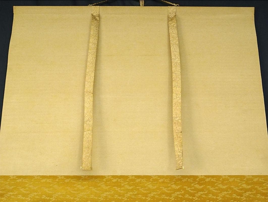 掛軸 生駒石渓『那智山 山水 瀑布』絹本 共箱 二重箱付 掛け軸 a073118