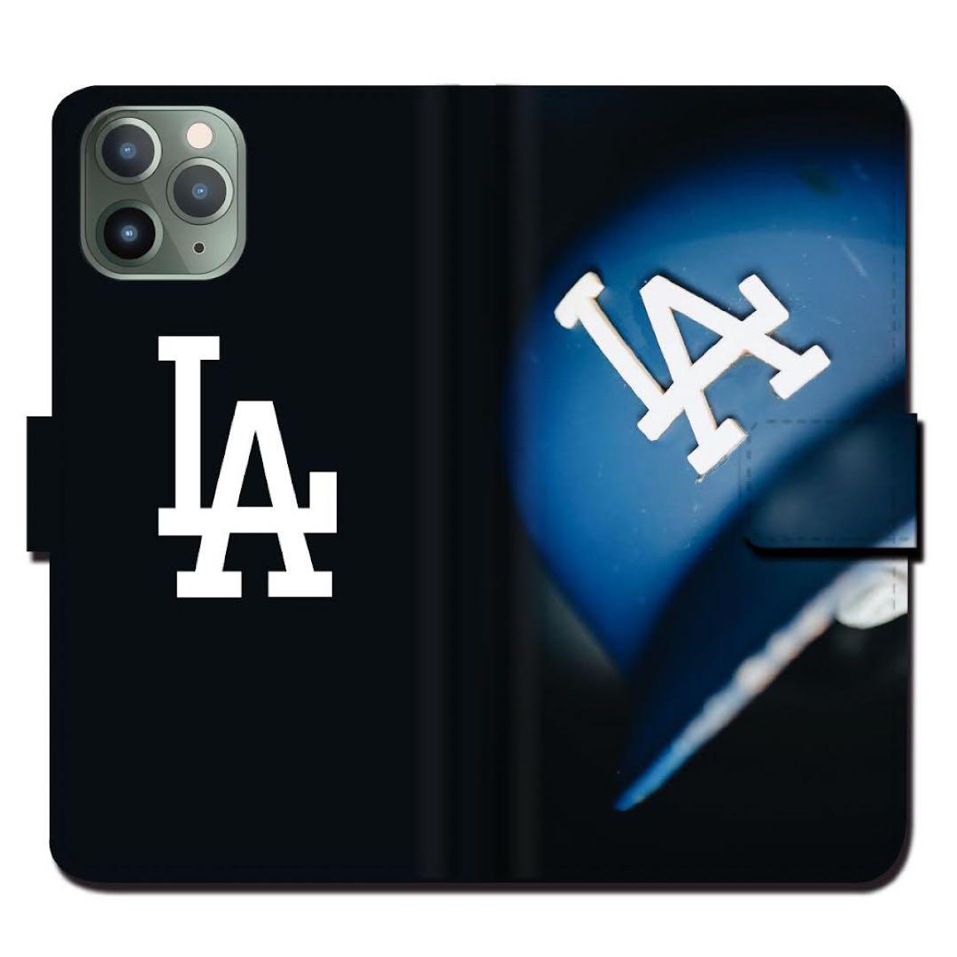 新品！全機種対応！スマホケース 手帳型 ドジャース 16プラス2個