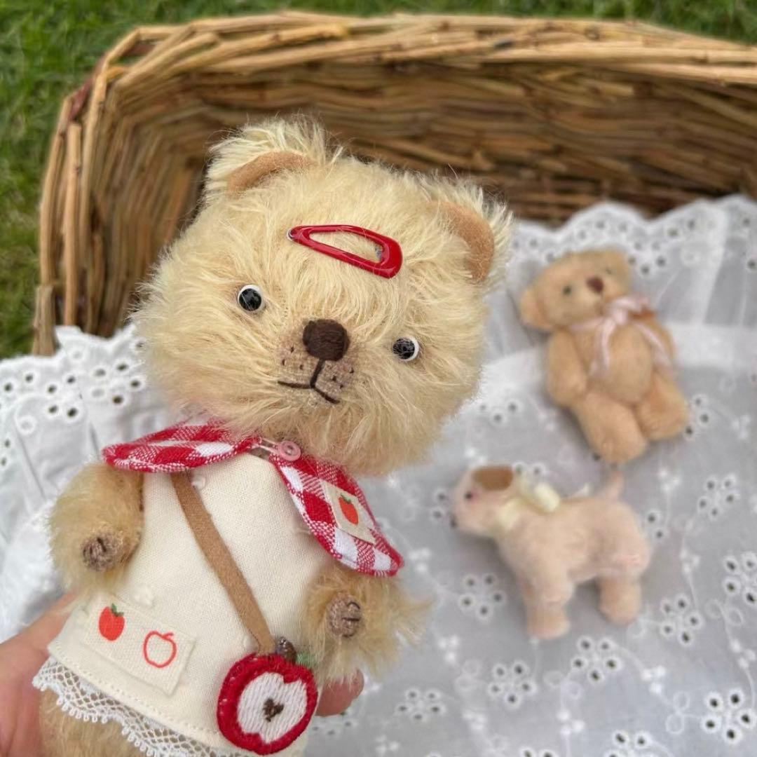 アップルテディベア 熊 アーティストベア 海外作家様 ハンドメイド ぬいぐるみ
