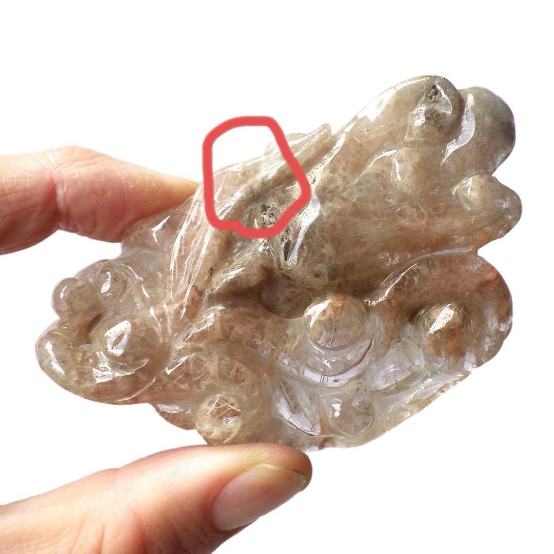 天然石ルチルクォーツガーデンクォーツ3　根付