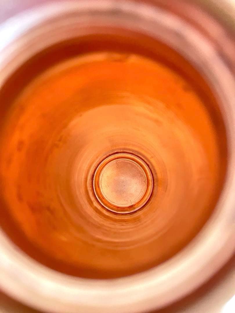 7つチャクラ水筒ブラック銅製ウォーターボトルインドハンドメイドFCB15