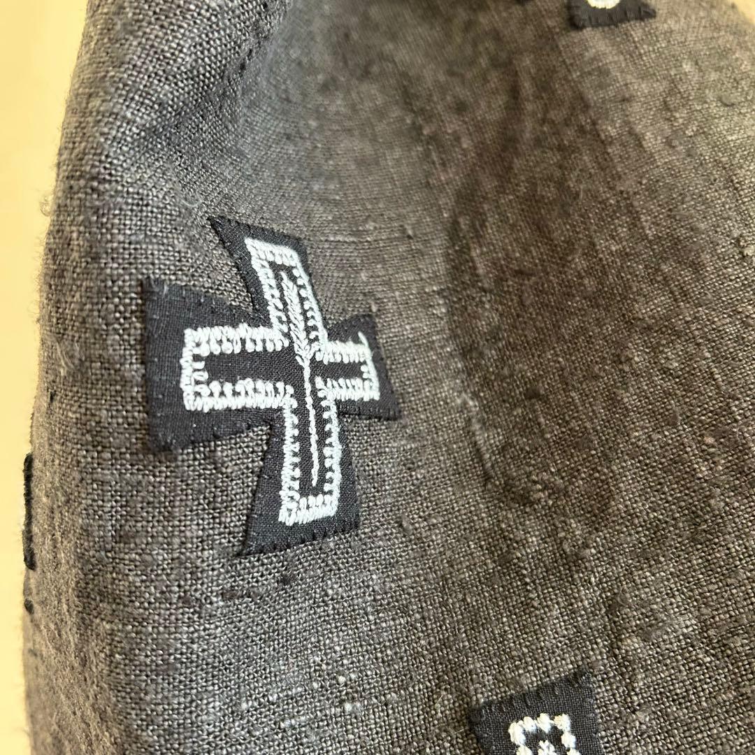 アンティークリネンのしじみバッグ＊ミナペルホネンハギレ＊