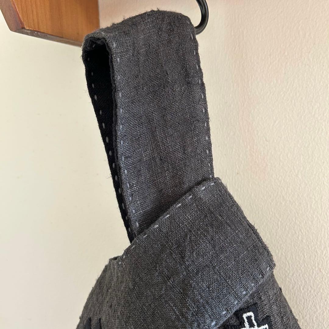 アンティークリネンのしじみバッグ＊ミナペルホネンハギレ＊