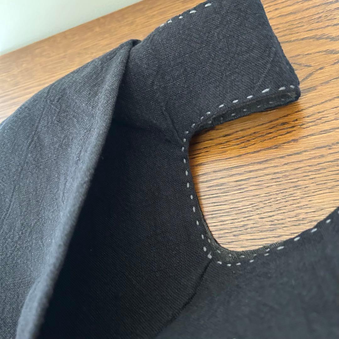 アンティークリネンのしじみバッグ＊ミナペルホネンハギレ＊