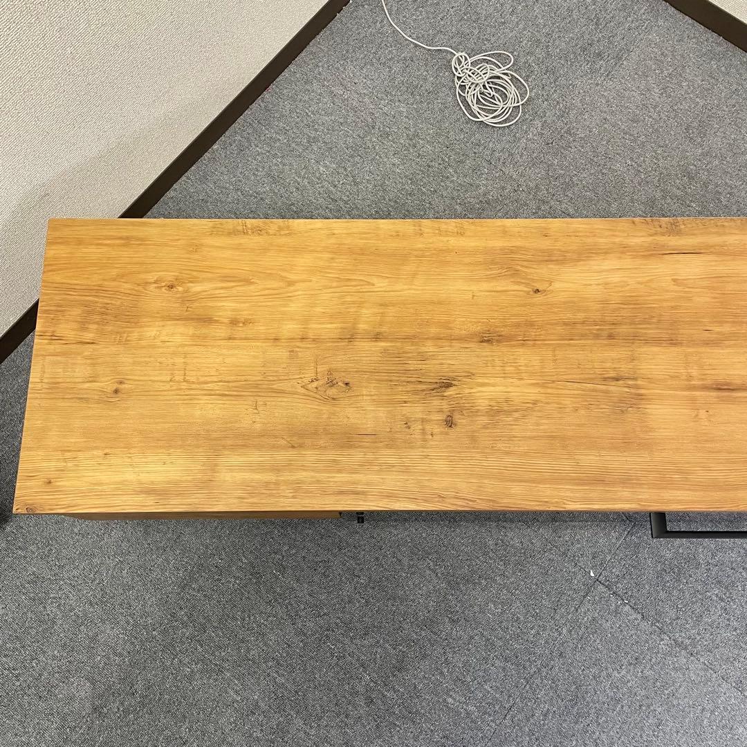 【美品】テレビ台 ローボード ヴィンテージ調 ダークガラス扉 日本製F