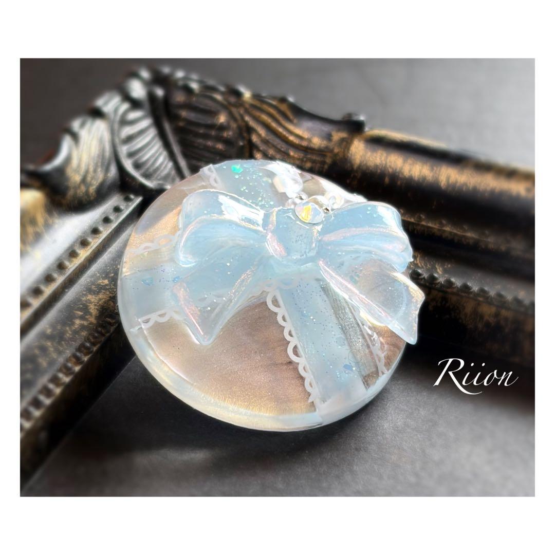 no.1142୨୧‪ガーリー＆キュートなリボン小包レジンヘアゴム୨୧再販❷