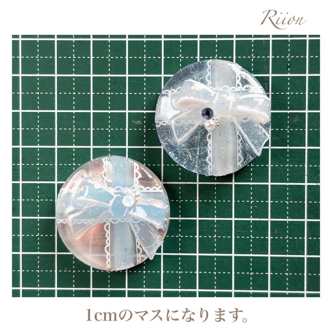 no.1142୨୧‪ガーリー＆キュートなリボン小包レジンヘアゴム୨୧再販❷