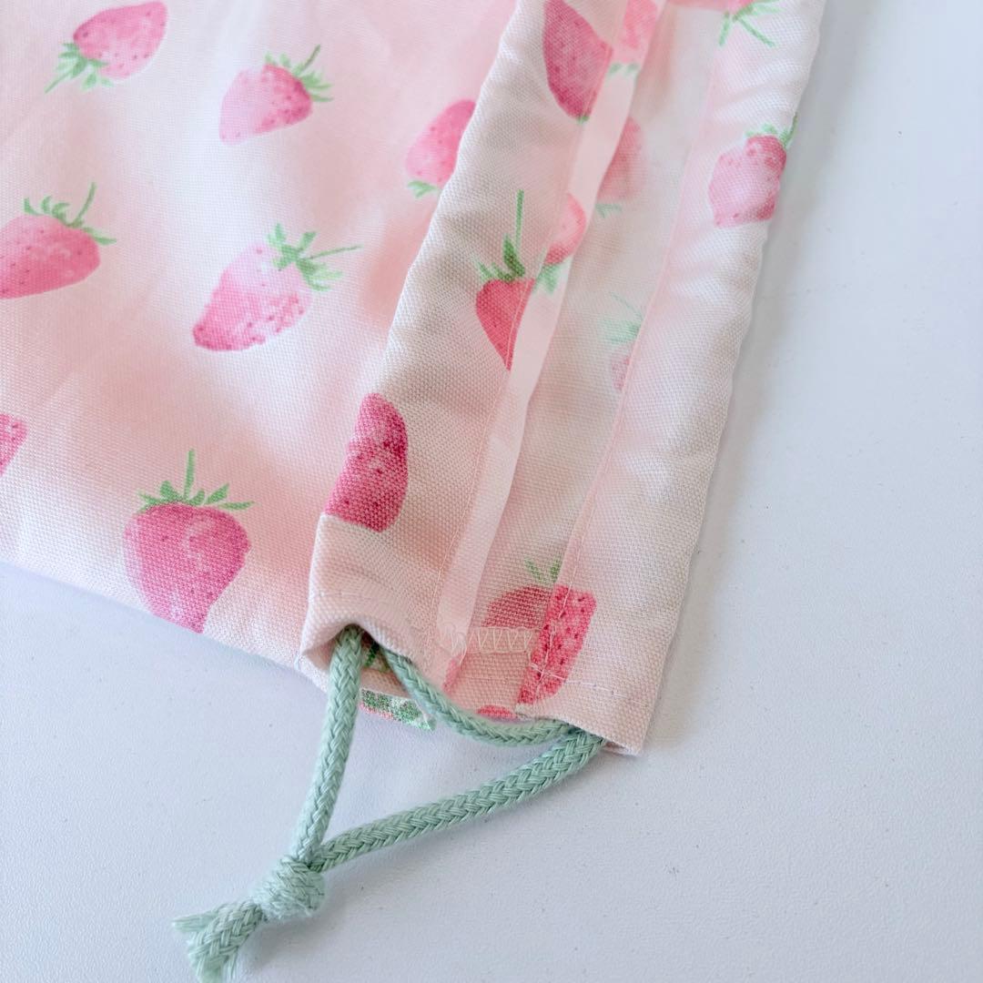 j.m♡断捨離中様　確認用　いちご　ピンク　着替え袋　給食袋