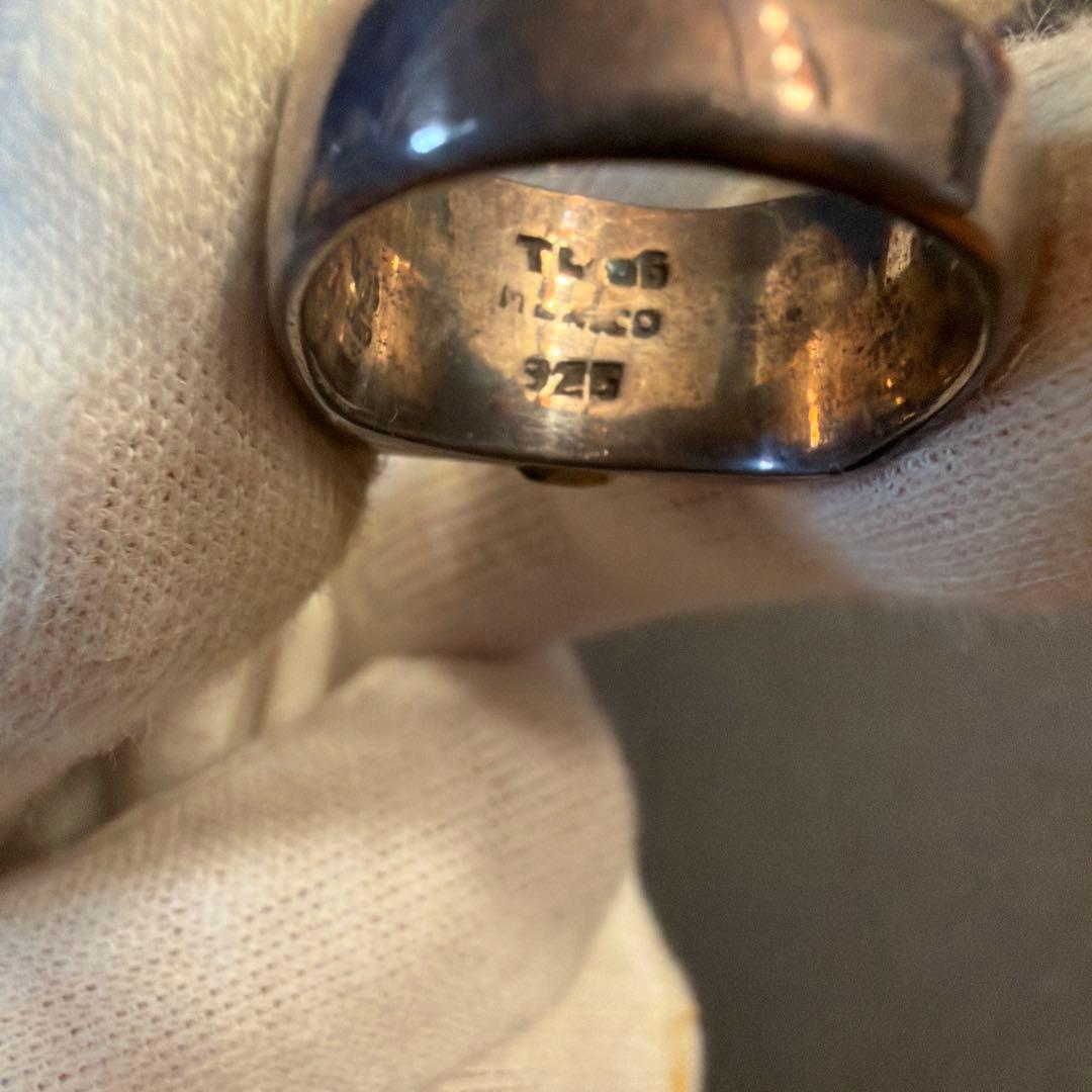 シルバーリング　カエル付き