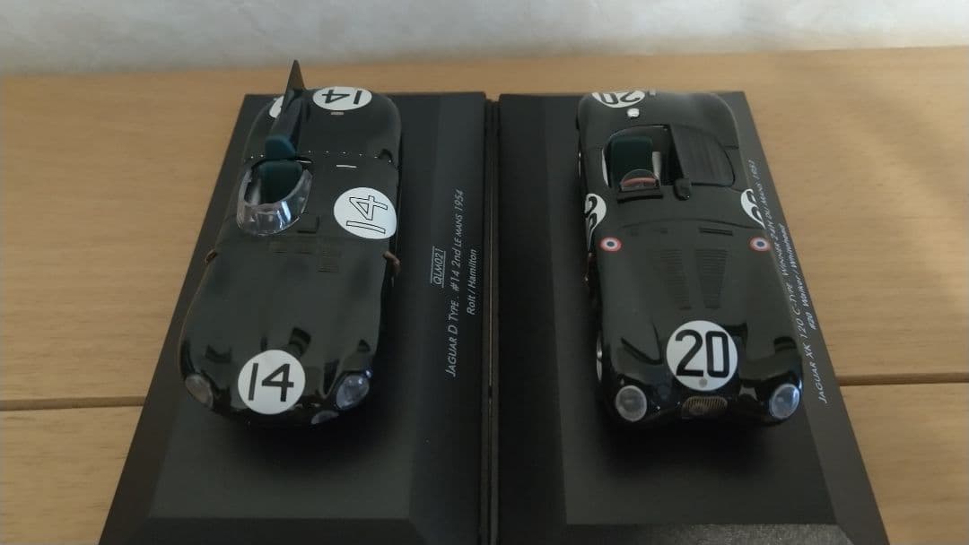 ジャガー D-Type、XK120 C Type ミニカー２台セット