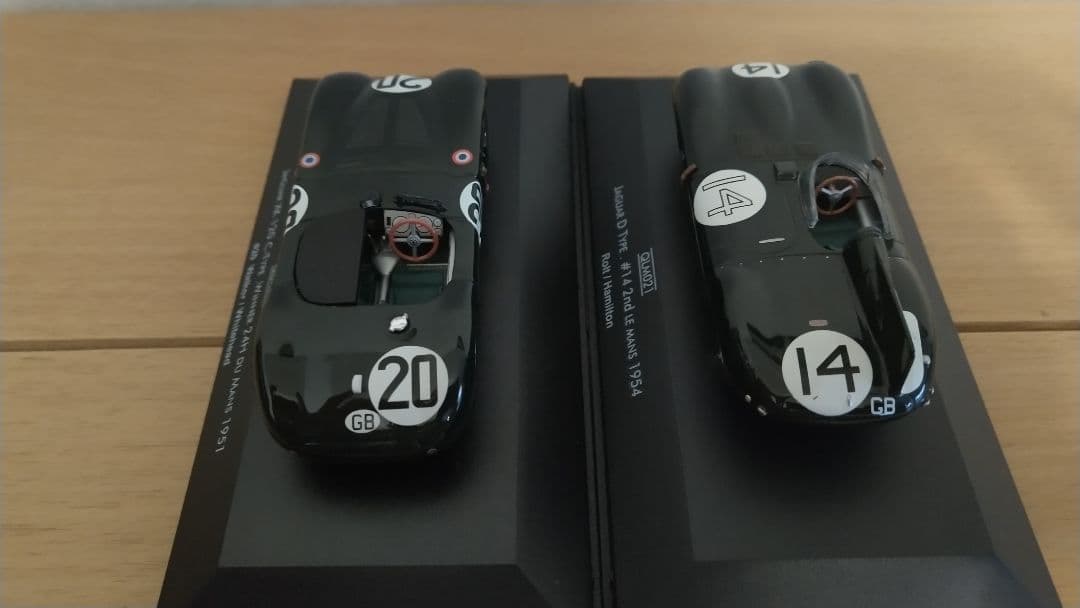 ジャガー D-Type、XK120 C Type ミニカー２台セット