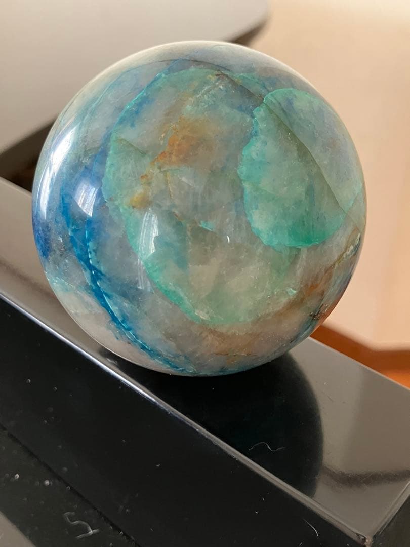 LLさま専用シャッタカイトシリカ　スフィア　天然石置物　E232