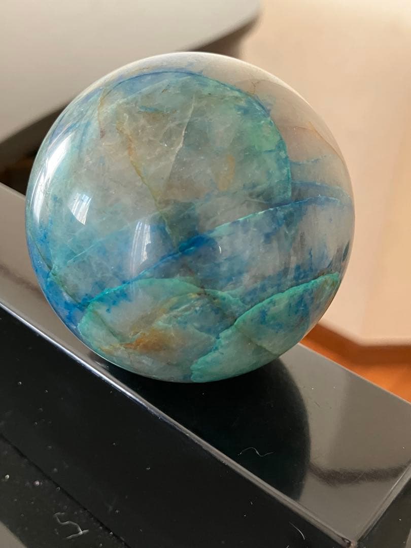 LLさま専用シャッタカイトシリカ　スフィア　天然石置物　E232