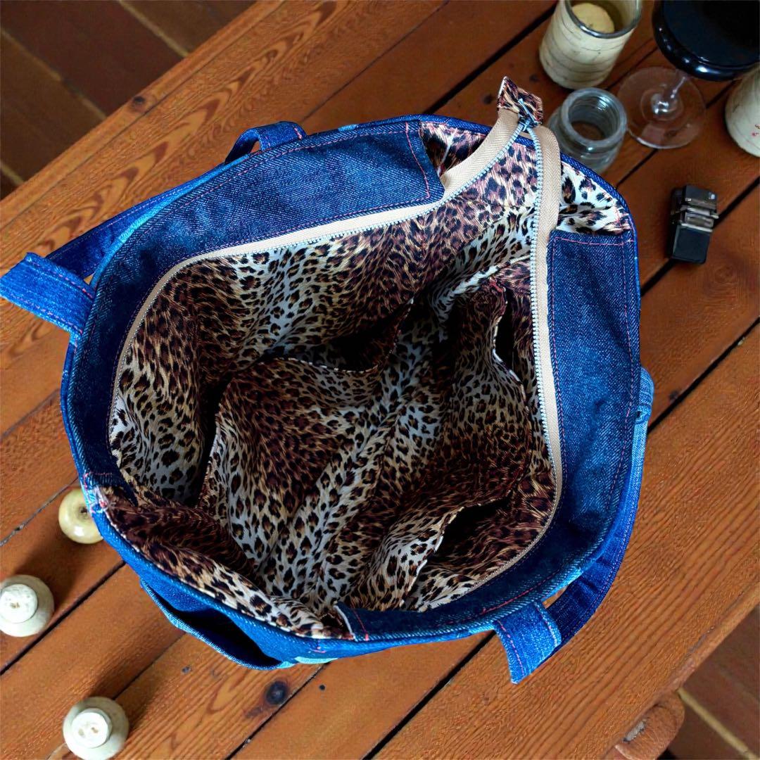 ハンドメイド　デニムトートバッグ