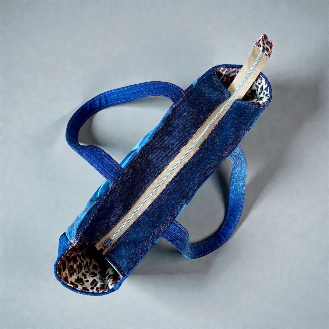 ハンドメイド　デニムトートバッグ