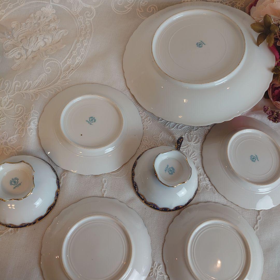 オールドノリタケ　ティーカップ＆ソーサー　ケーキ皿　大皿　豪華絢爛7点セット