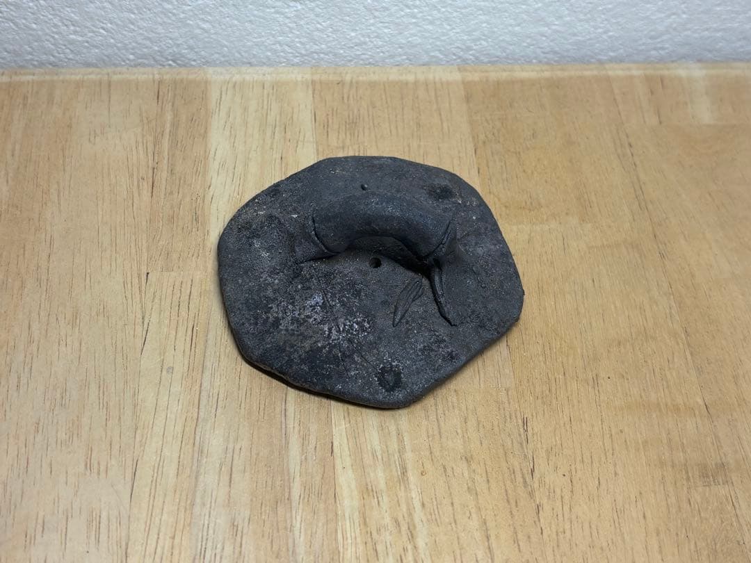 123. 備前焼 宝瓶 登り窯 竹 6角 手びねり 急須