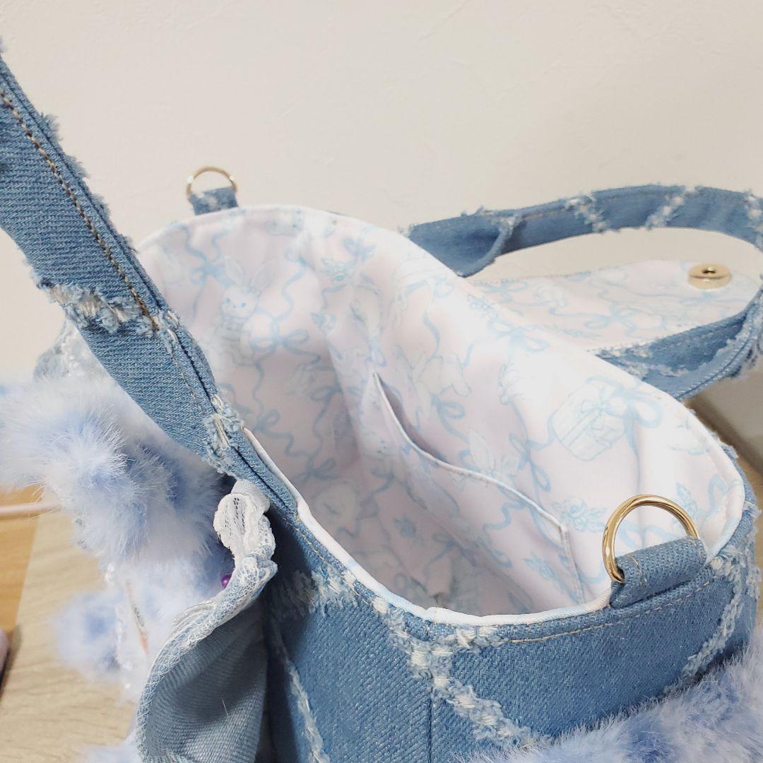 ハンドメイド サイドポケット付きトート バッグ コヤンイサムチョン ルミ ねこ