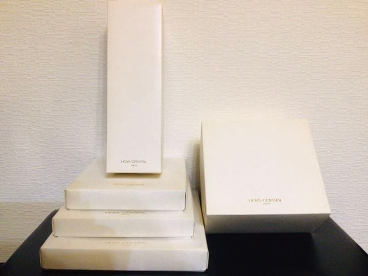 ◆HOYA 高級品◆贈答5箱セット◆保谷クリスタル東京◆花瓶/酒器/飾皿◆新品◆