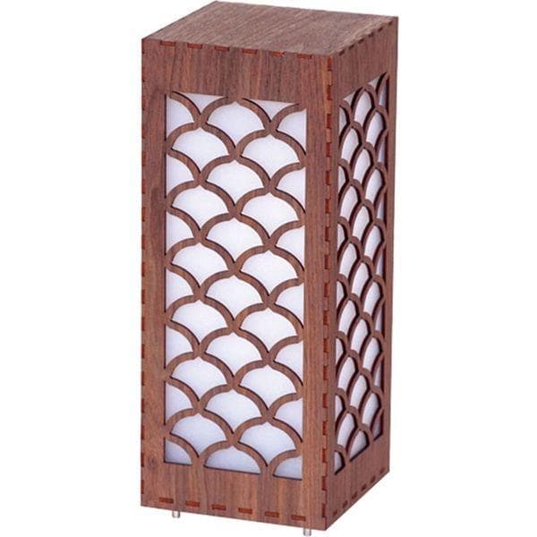 モダン格子行燈　波紋　ウォールナット　展示品