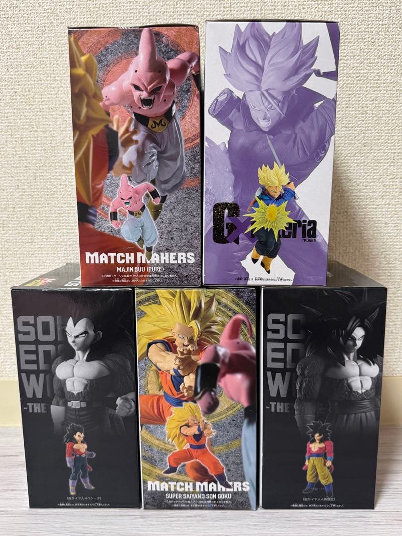 ドラゴンボール　フィギュア ５点(ゴジータ 孫悟空　トランクス　魔人ブウ)