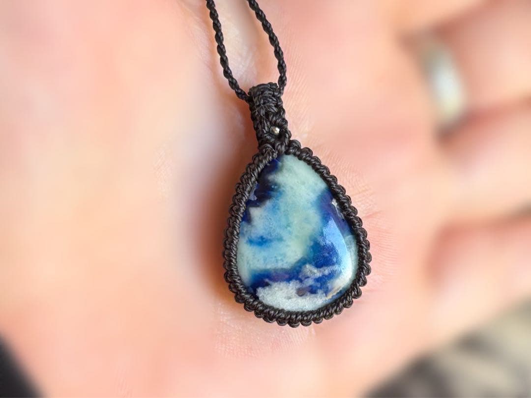 【レア】アフガナイト　etc... マクラメ　ペンダント　ネックレス　美しい