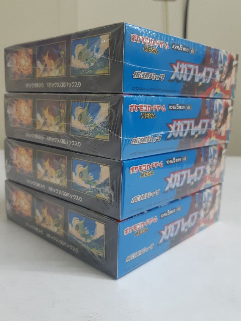 ポケモンカード　メガブレイブ4box　未開封シュリンク付き